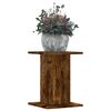 vidaXL Supporti per Piante 2 pz Rovere Fumo 30x30x40 cm in Truciolato