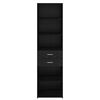 vidaXL Credenza Rovere Nero 50 x 42,5 x 185 cm Legno multistrato