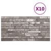 vidaXL Pannelli da parete 10 pcs Grigio Scuro 100 x 50 cm Schiuma EPS