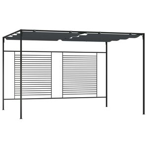 vidaXL Gazebo con Tetto Retrattile 4x3x2,3 m Antracite 180 g/m&sup2;