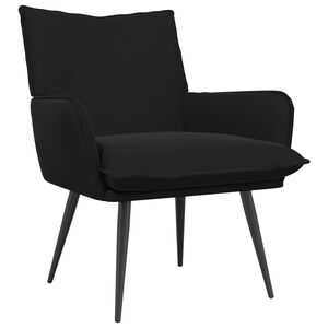 vidaXL Poltrona Nero Velluto