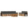 vidaXL Set di divani da esterno 7 pz Naturale e Antracite