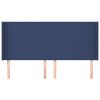 vidaXL Testiera ad Orecchio Blu 163x16x118/128 cm in Tessuto