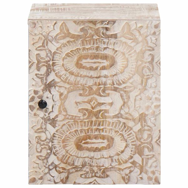 vidaXL Mobile Appeso da Bagno con porta Bianco 38 x 33,5 x 48 cm