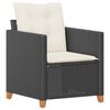 vidaXL Poltrona da Giardino con Cuscini in Polyrattan Nero