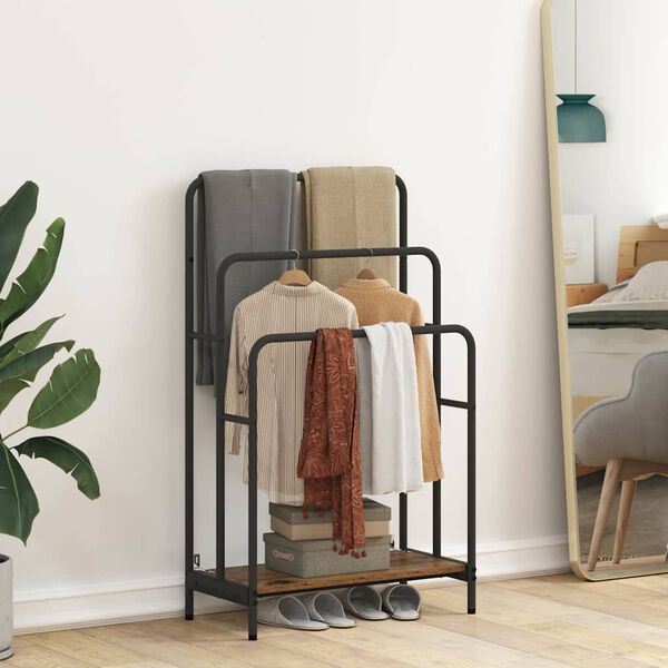 vidaXL Appendiabiti Legno vecchio 60 x 30 x 100,5 cm Legno multistrato