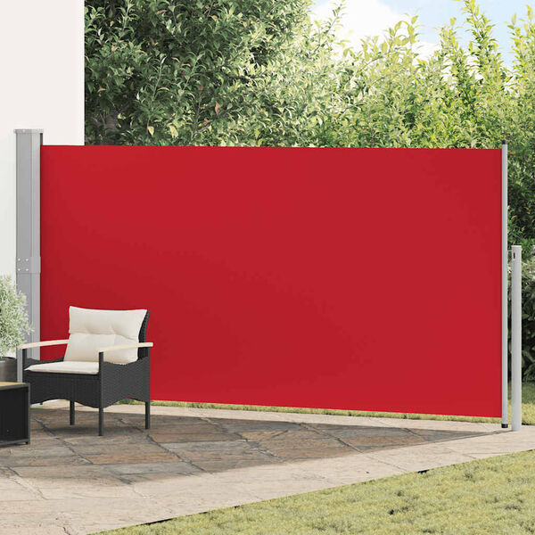 vidaXL Tenda da Sole Laterale Retrattile 160 x 500 cm Rossa