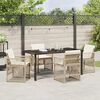 vidaXL Set da Pranzo per Giardino 5 pcs Beige polyrattan