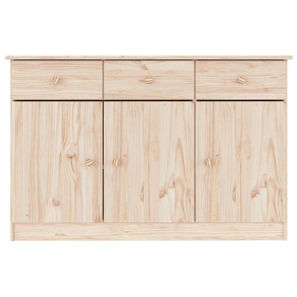 vidaXL Credenza ALTA 112x35x73 cm in Legno Massello di Pino