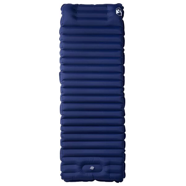 vidaXL Materasso Campeggio Autogonfiabile Cuscini 1 Persona Blu Marino