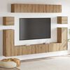 vidaXL Unit&agrave; TV 4 pcs Rovere artigianale Legno multistrato