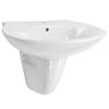 vidaXL Lavabo a Parete in Ceramica Bianco 690x520x210 mm
