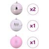 vidaXL Set di palline di Natale XXL 4 pcs Rosa Plastica
