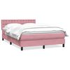 vidaXL Giroletto a Molle con Materasso Rosa 140x220 cm in Velluto