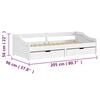 vidaXL Dormeuse 2 Cassetti Bianca 90x200 cm Legno Massello Pino IRUN