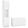 vidaXL Set mobili da bagno 2 pz Bianco Legno ingegnerizzato