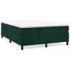 vidaXL Giroletto a Molle con Materasso Verde Scuro 140x190 cm Velluto