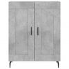 vidaXL Credenza Grigio Cemento 69,5x34x180 cm in Legno Multistrato