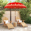 vidaXL Parasol Balinese Rosso 215 x 215 x 260 cm