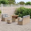 vidaXL Set Divano da Giardino con cuscino 8 pcs Beige e Grigio Chiaro