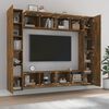 vidaXL Set Mobili Porta TV 8pz Rovere Fumo in Legno Multistrato