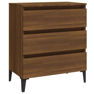 vidaXL Credenza Rovere Marrone 60x35x69 cm in Legno Multistrato