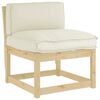vidaXL Cuscino per schienale pallet con cuscino Crema 80 x 40 x 12 cm