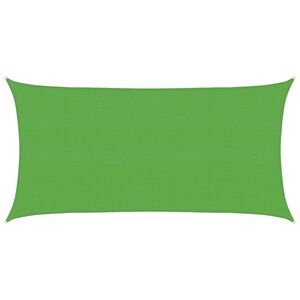 vidaXL Telo Ombra 2 x 6 m HDPE Rettangolare Verde chiaro