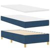 vidaXL Letto a Sorgente LED con materasso Blu 90 x 200 cm Tessuto