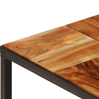 vidaXL Tavolino da Caffè 110x60x40 cm Legno Massello di Acacia Acciaio