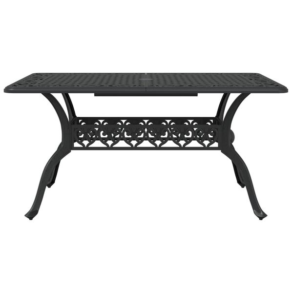 vidaXL Set da Pranzo da Giardino 5 pz Nero in Alluminio Pressofuso