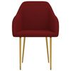 vidaXL Sedie da Pranzo 6 pz Rosso Vino in Velluto
