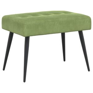vidaXL Panchina con bottoni imbottiti Verde chiaro 60 x 40 x 45 cm