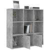 vidaXL Libreria Grigio Cemento 98x30x98 cm in Legno Multistrato