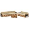 vidaXL Set di divani da esterno con cuscino 8 pcs Naturale e Beige