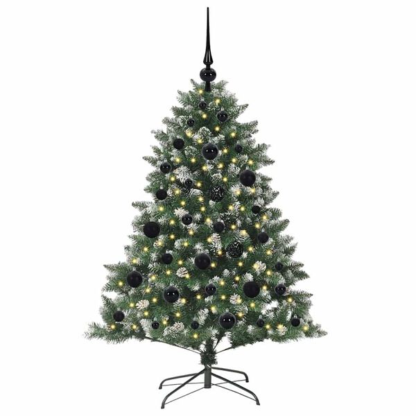 vidaXL Albero di Natale artificiale con 150 LED Verde 85 x 85 x 120 cm