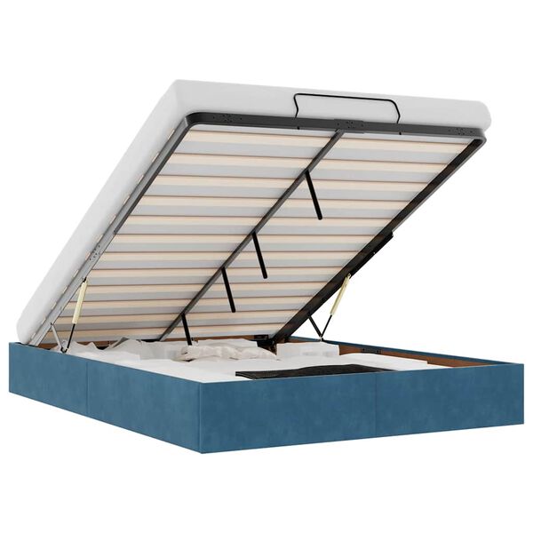 vidaXL Struttura Letto Pouf senza Materasso 140x190 cm in Velluto