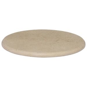 vidaXL Piano per Tavolo Crema &Oslash;50x2,5 cm in Marmo