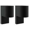 vidaXL Lampada da Parete Esterna 2 pz Nero 12 x 7 x 15 cm