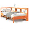 vidaXL Letto Libreria senza Materasso Marrone Cera 100x200 cm in Pino