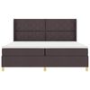 vidaXL Letto a molle con materasso Marrone Scuro 200 x 200 cm Tessuto
