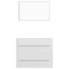 vidaXL Set Mobili da Bagno 2 pz Bianco Lucido in Truciolato