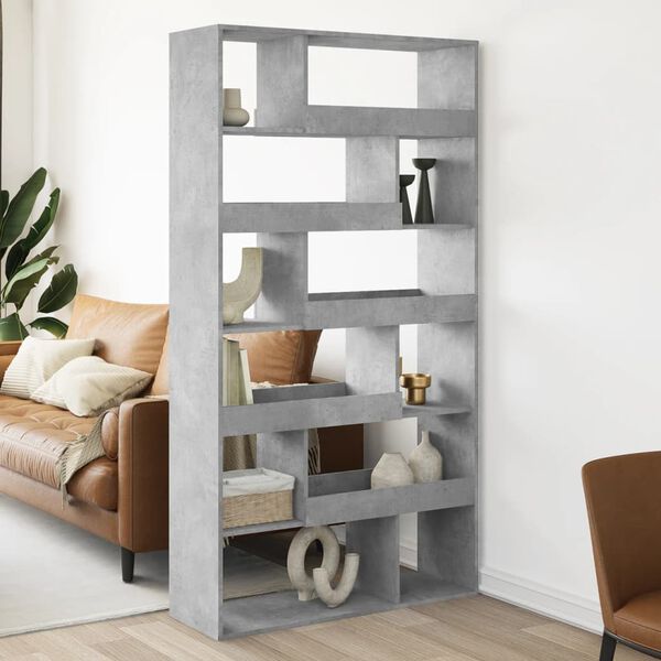 vidaXL Libreria Grigio Cemento 100x33x187,5 cm in Truciolato