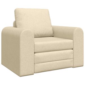 vidaXL Divano letto Crema 98 x 71 x 83 cm Tessuto