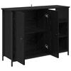vidaXL Credenza Rovere Nero 100 x 33 x 75 cm Legno multistrato