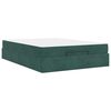 vidaXL Struttura letto con materasso con materasso 2 pcs Verde Velluto