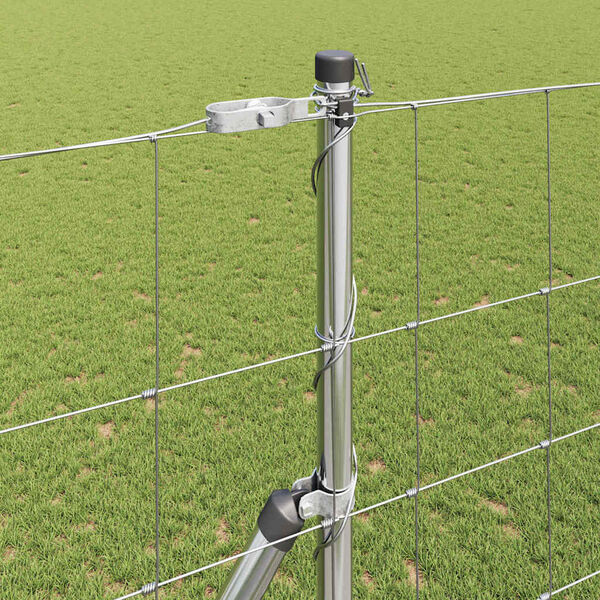 vidaXL Palo della recinzione Zincato 25 x 1,5 m Acciaio