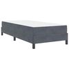 vidaXL Letto a molle con materasso Grigio scuro 80 x 210 cm Tessuto
