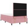 vidaXL Letto a Sorgente LED con materasso Rosa 120 x 200 cm Tessuto