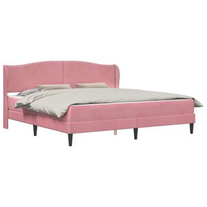 vidaXL Struttura del letto con testiera Rosa 180 x 200 cm Velluto